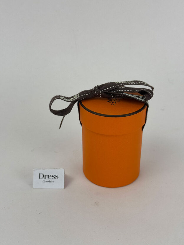 Hermes Yellow & Blue Rope Print Twilly Boxed - Image 5