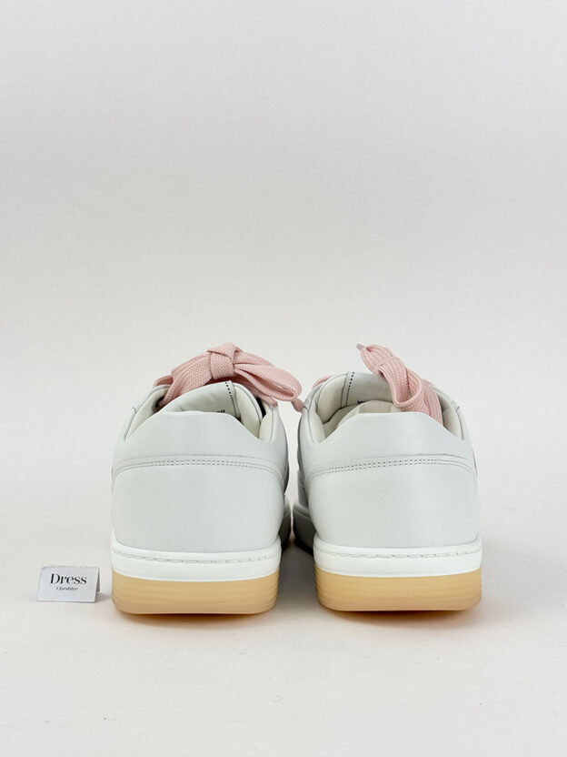 Pre-Owned Chanel Pink & White Leather Trainers Boxed Size 40 (Size 7) - Image 3