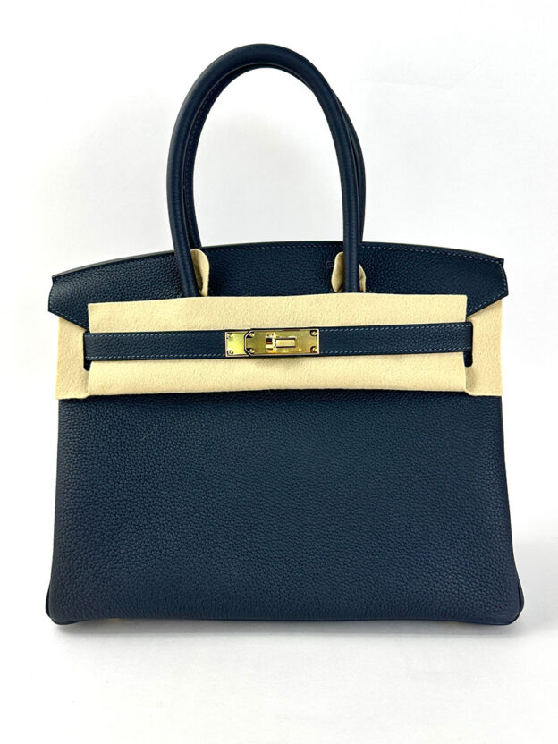 Pre-Owned Hermes Birkin 30 Caban Togo Leather GHW