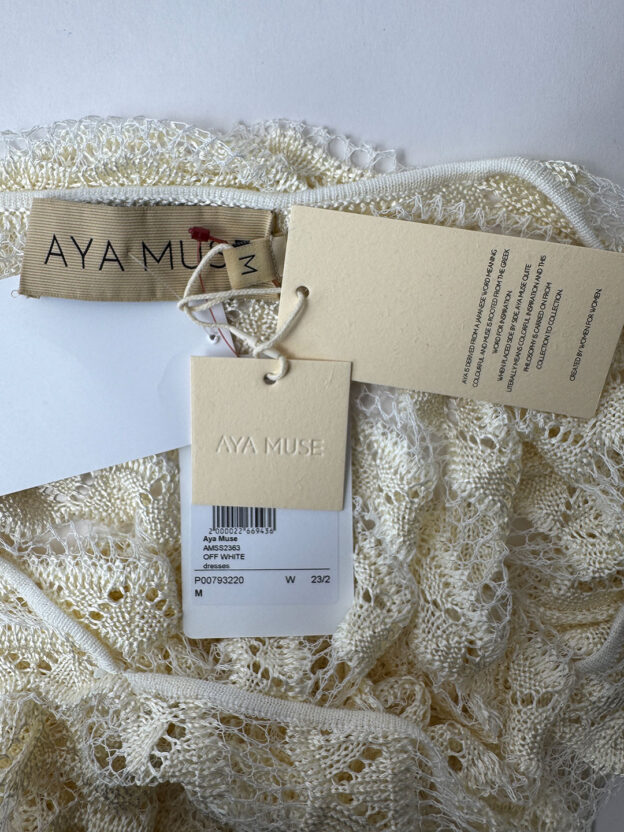 Aya Muse Cream Sheer Maxi Dress Size M - Image 3