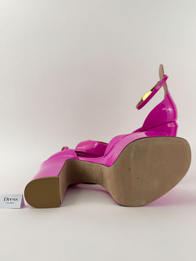 Valentino Garavani Fuchsia Platform Open Toe Heels Size 36 (UK 3) - Image 6