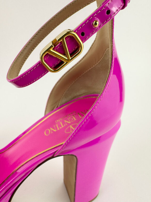 Valentino Garavani Fuchsia Platform Open Toe Heels Size 36 (UK 3) - Image 4