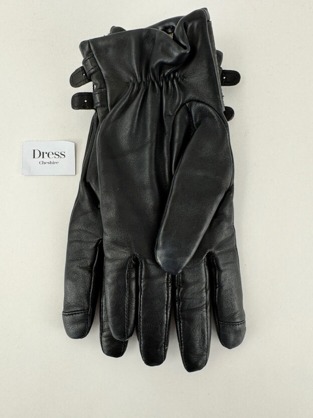 Holland Cooper Black Leather Gloves - Image 2