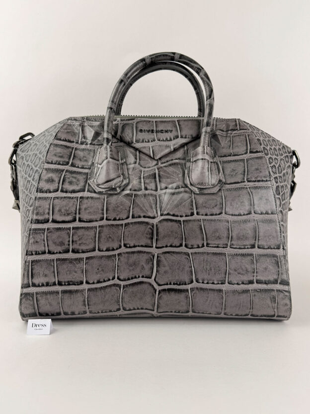 Givenchy Antigona Crocodile Embossed Medium Handbag
