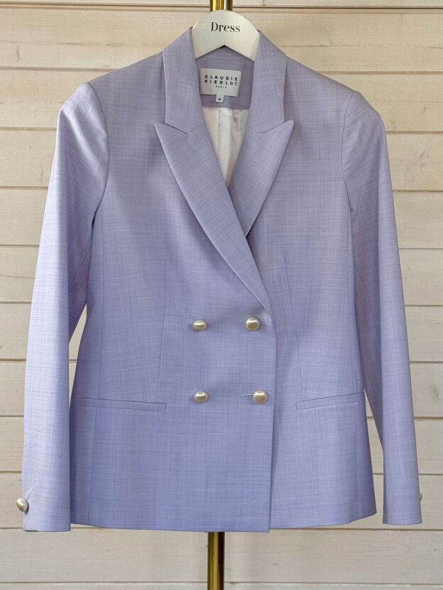 Claudie Pierlot Lilac Jacket Pearl Buttons Size 38 (UK 10)