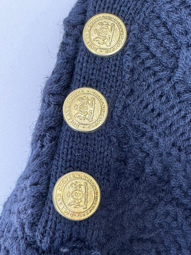 Pre-Owned Holland Cooper Belgravia Navy Cable Knit Size XS - Image 3