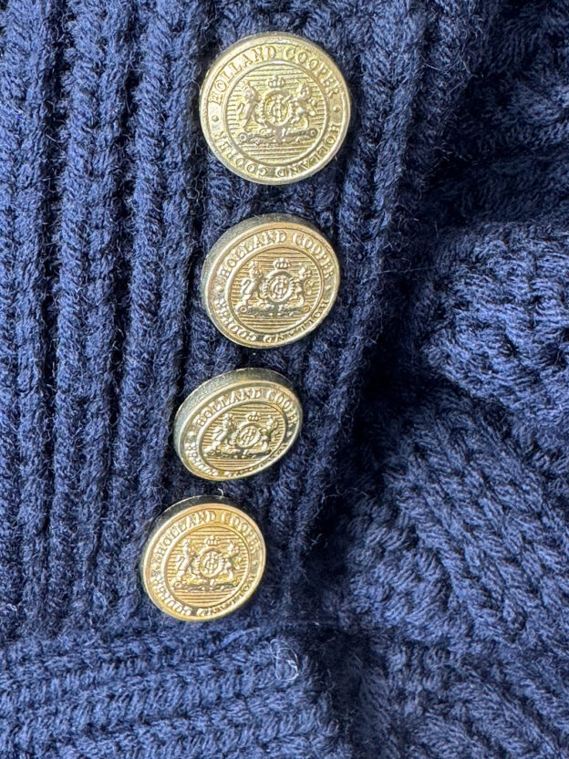 Pre-Owned Holland Cooper Belgravia Navy Cable Knit Size XS - Image 7