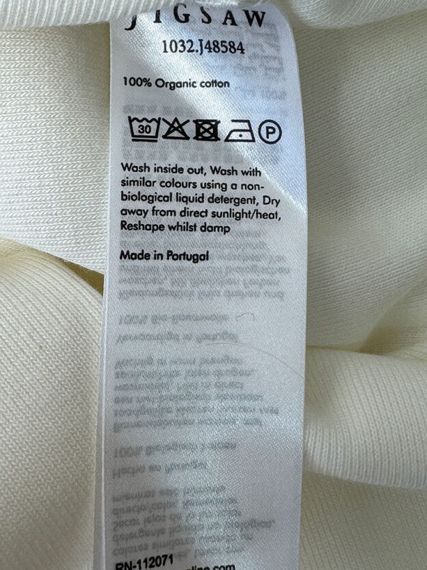 Jigsaw White Jersey Dress Size S - Image 5