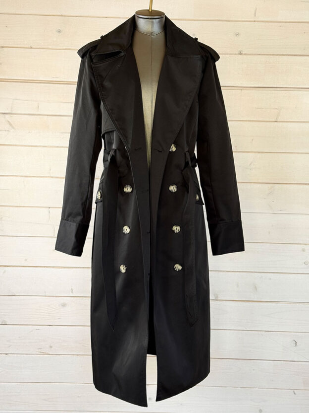 Mint Velvet Black Trench Coat Size 8 - Image 2