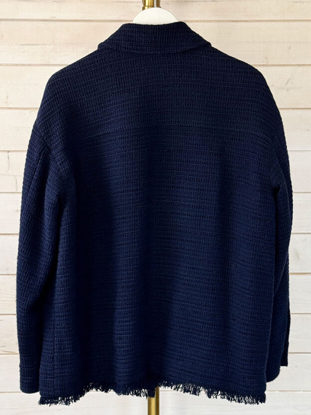 Marella Navy Tassel Trim Jacket Size 12 - Image 2