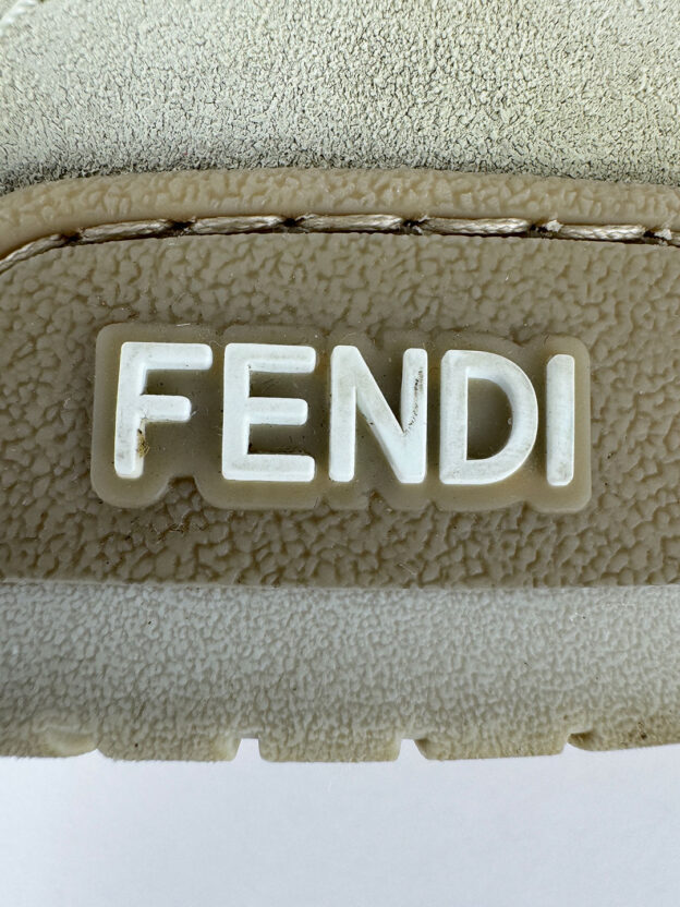 Pre-Owned Fendi Match White Suede Low Top Trainers Size 38 (UK 5) - Image 7