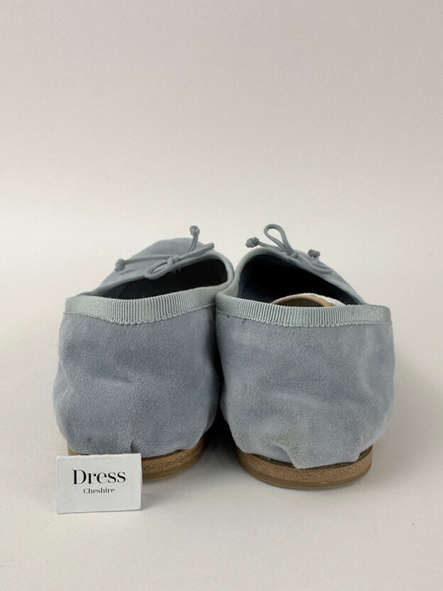 Miu Miu Astral Blue Suede Ballerinas Size 37.5 (UK 4.5). Feel like a UK 4 - Image 4