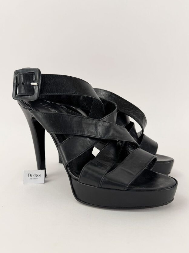 Mark Cain Black Strap Heels Size 37 (UK 4)