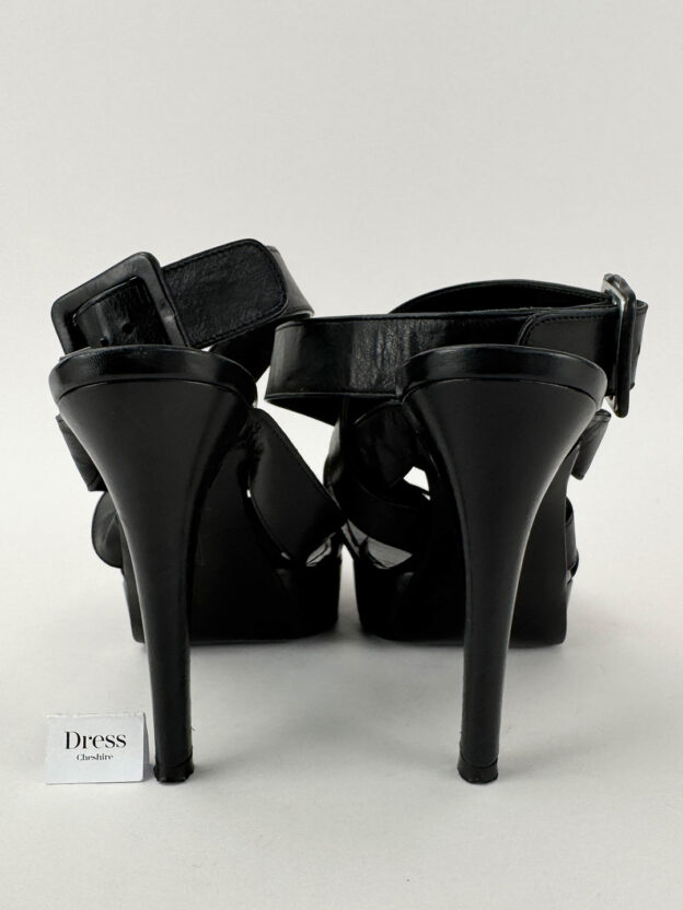 Mark Cain Black Strap Heels Size 37 (UK 4) - Image 4