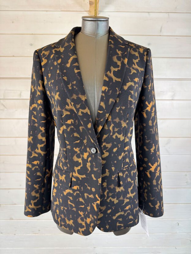 Pre-Owned Theory Black & Tan Blazer Size US 2 (UK 6)