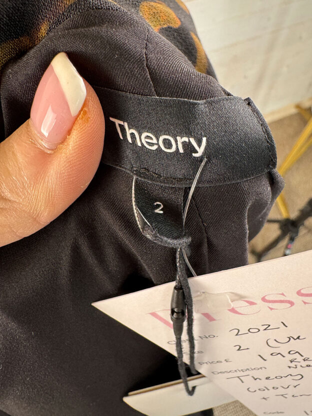Pre-Owned Theory Black & Tan Blazer Size US 2 (UK 6) - Image 4