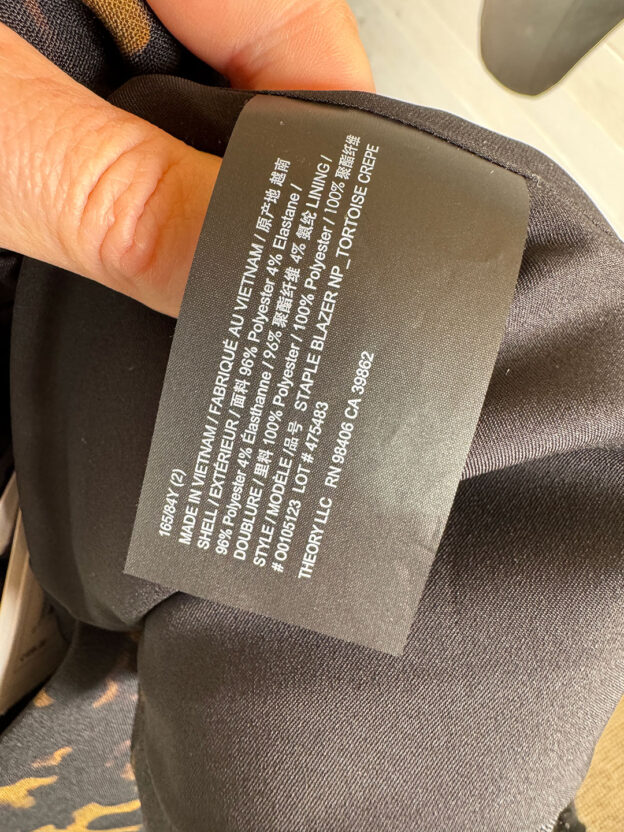 Pre-Owned Theory Black & Tan Blazer Size US 2 (UK 6) - Image 6