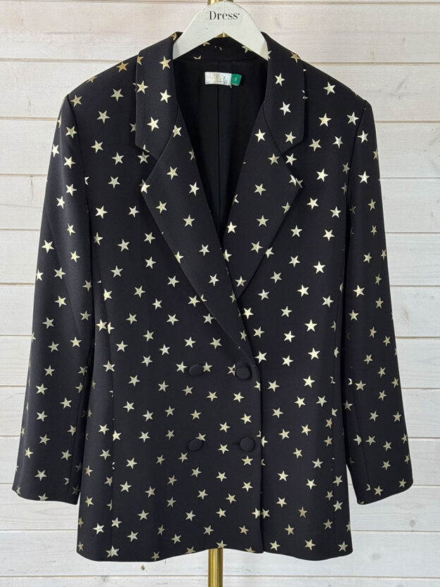 Pre-Owned Rixo Black Gold Start Jacket Size S (Feels like a 12)