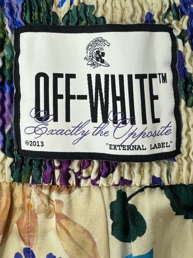 Pre-Owned Off-White Cream Floral Lounge Pants Size IT 40 (UK 8) - Image 3
