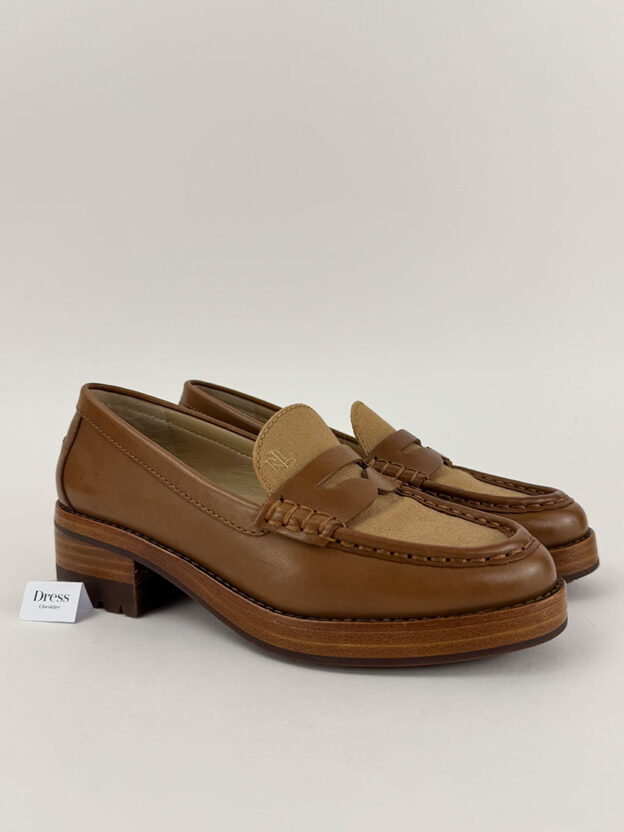 Ralph Lauren Tan Leather Loafers Size 36.5 (UK 3.5)
