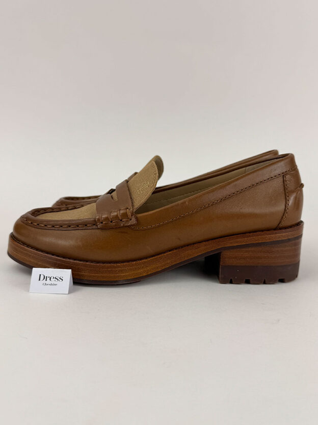 Ralph Lauren Tan Leather Loafers Size 36.5 (UK 3.5) - Image 5