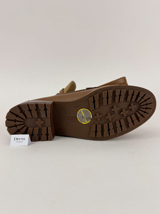 Ralph Lauren Tan Leather Loafers Size 36.5 (UK 3.5) - Image 3