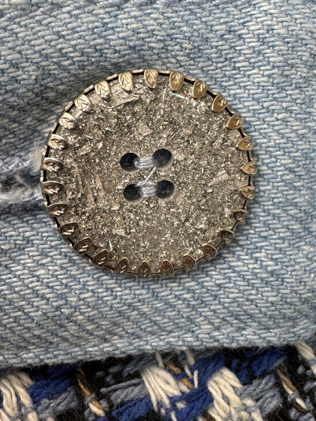 Pre-Owned Zara Blue & Pink Tweed Mini Skirt Size S - Image 4