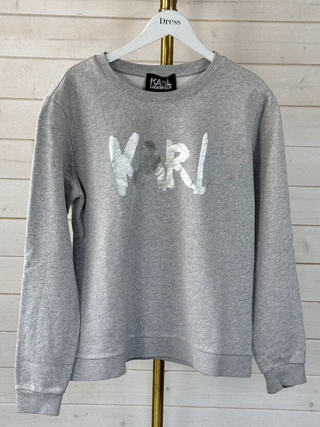 Pre-Owned Karl Lagerfeld Grey Sweatshirt Size L