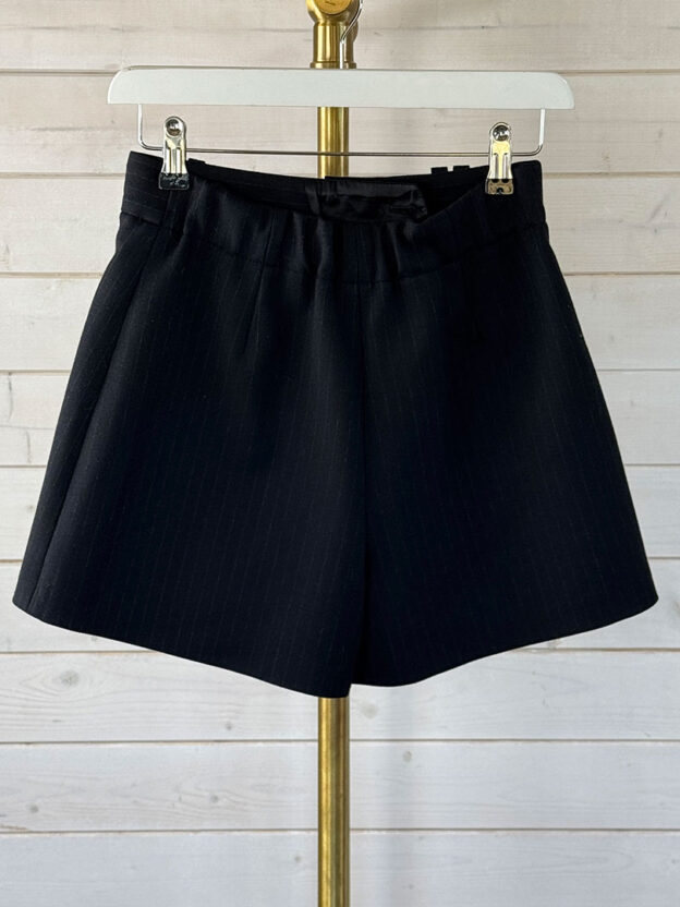 Maje Black Pinstriped Tailored Shorts Size FR 36 (UK 8) - Image 2