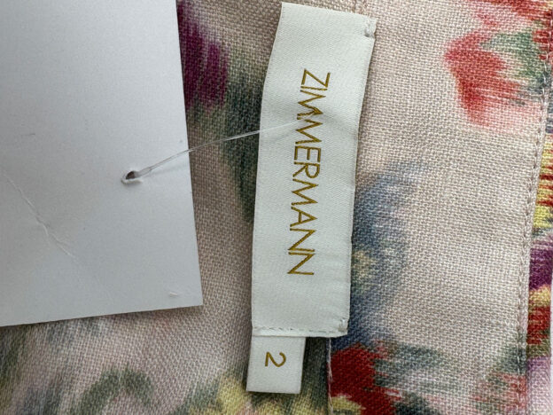 Pre-Owned Zimmermann Pink Floral Dress Size 2 (UK 10) - Image 3