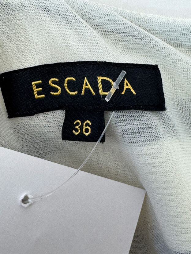 Pre-Owned Escada Navy & Cream Dress Size 36 - Image 3