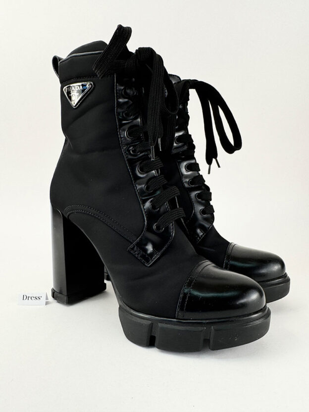 Prada Black Chunky Heels Size 40.5 (UK 7.5)