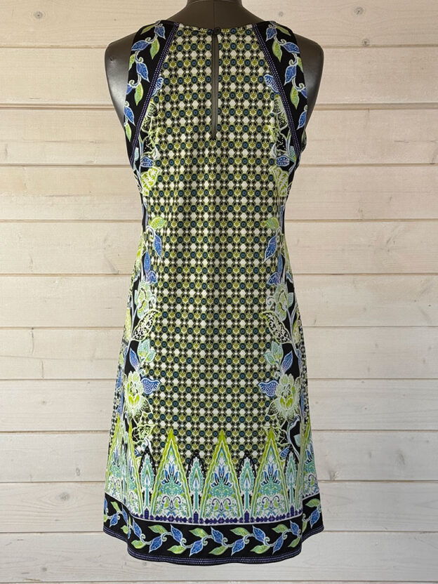 Hale Bob Lime Green, Blue & Black Dress Size M - Image 2