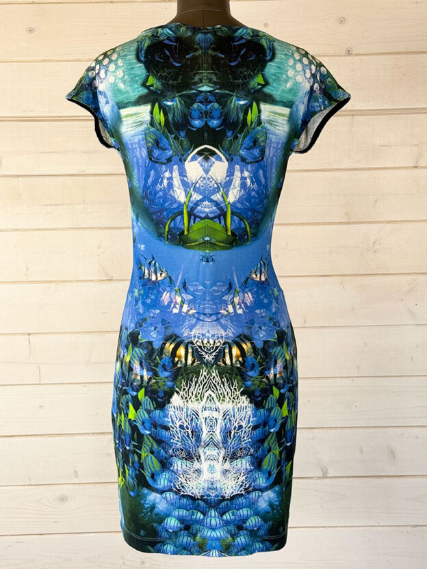 Marc Cain Sea Life Dress Blue & Green Size N3 (UK 12) - Image 2