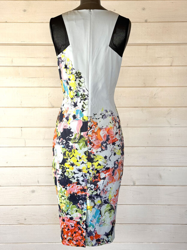 Pre-Owned Karen Millen Multicoloured Floral Dress Size 14 - Image 2