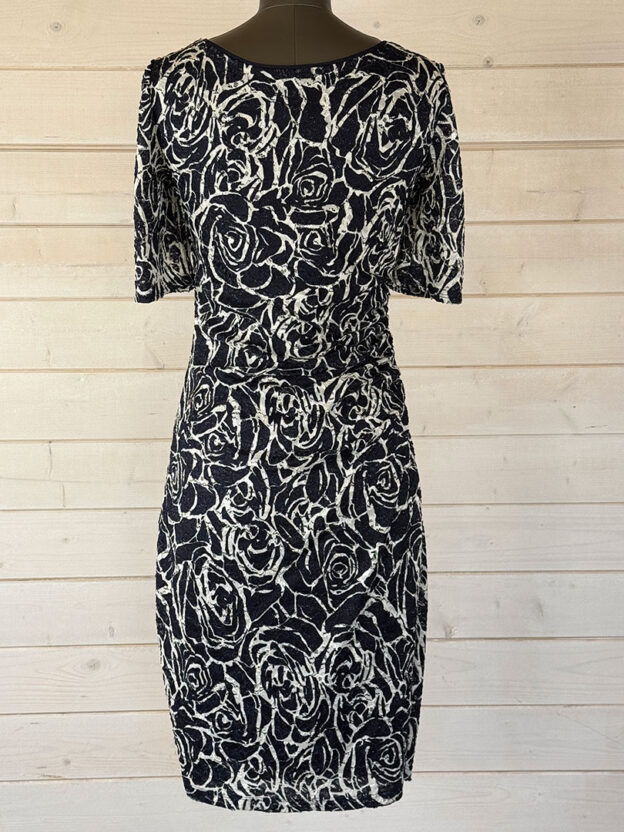 Reiss Navy & White Floral Dress Size 14 - Image 2