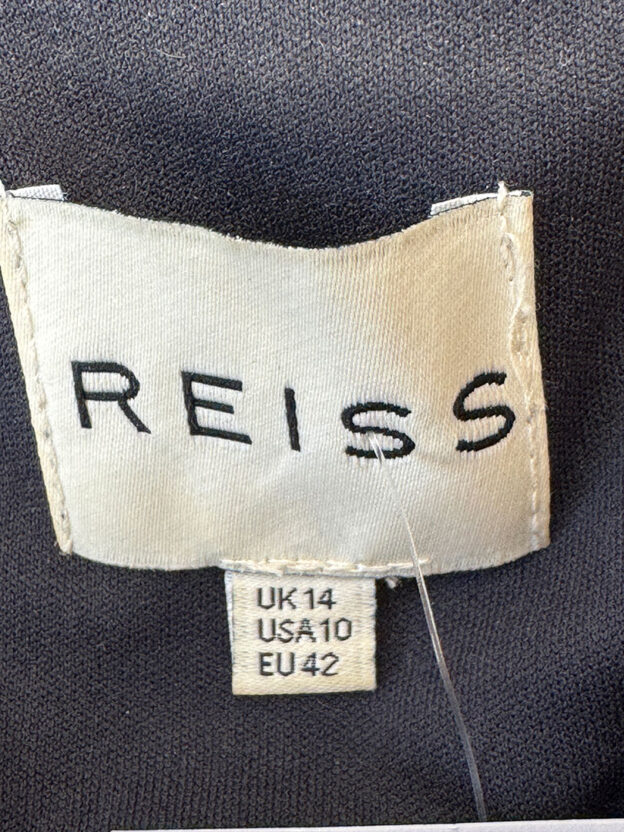 Reiss Navy & White Floral Dress Size 14 - Image 3