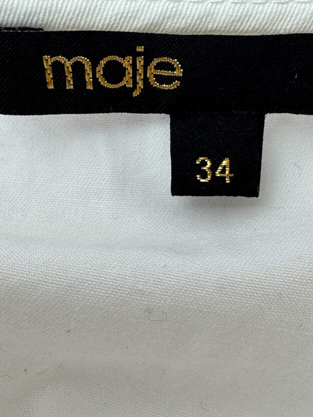 Pre-Owned Maje White & Purple Sun Dress Size 34 - Image 3