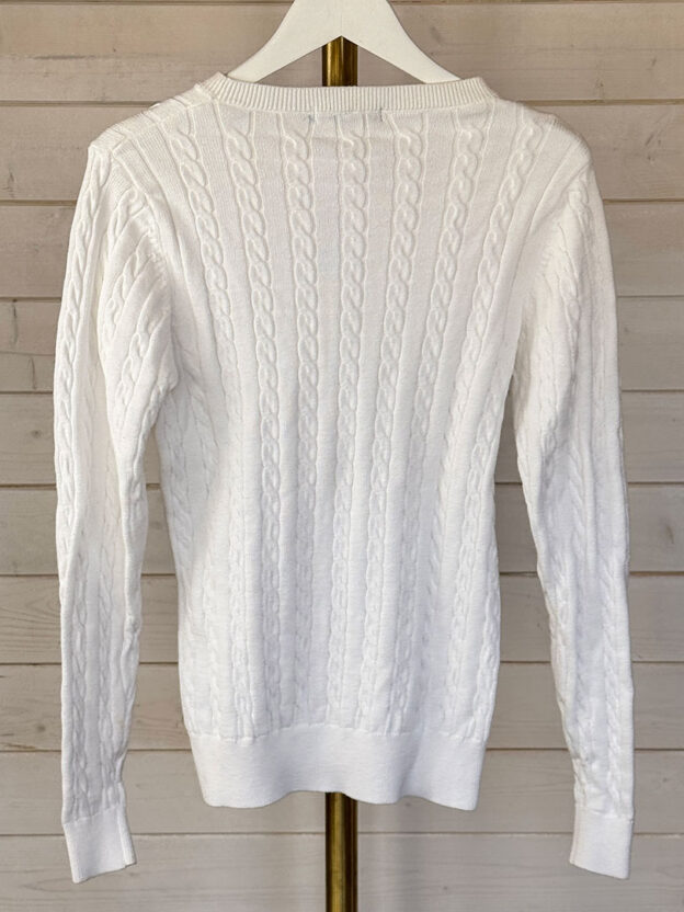 Rohnisch White Cable Knit Jumper Size S - Image 2