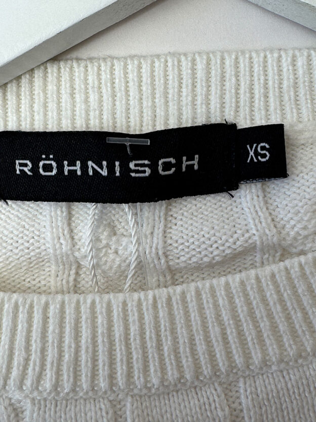 Rohnisch White Cable Knit Jumper Size S - Image 3