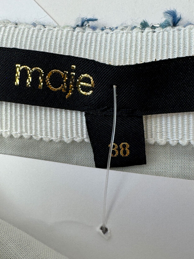 Pre-Owned Maje Blue Tweed Shorts Size 38 (UK 10) - Image 5