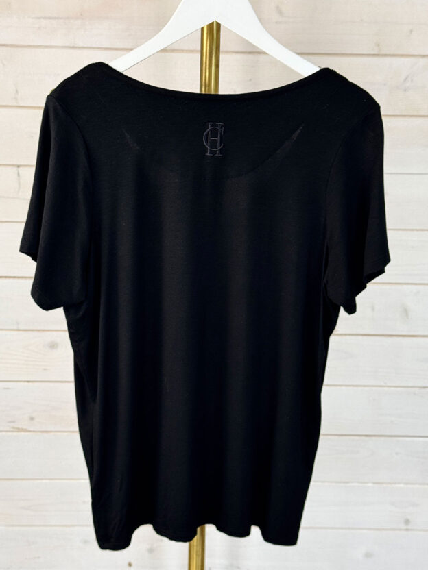 Holland Cooper Long Sleeved Tee With Gold Buttons Size S - Image 2