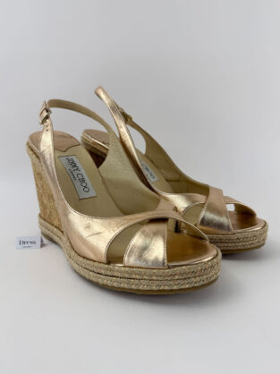 Jimmy Choo Rose Gold Wedges Size 40 (UK 7)