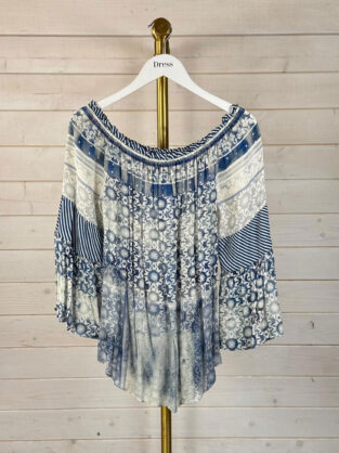Hale Bob Blue & White Top Size S