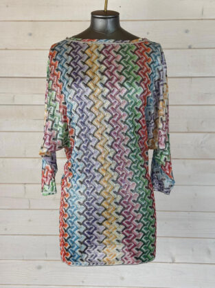 Missoni Multicoloured Dress 3 Quarter Sleeve Size 38