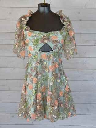 Alice McCall Spearmint Green Daisy Sequin Dress Size 8