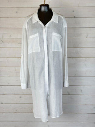 Sea Folly White Long Shirt Size L