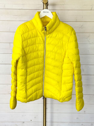 Oui Yellow Puffer Jacket Size 14