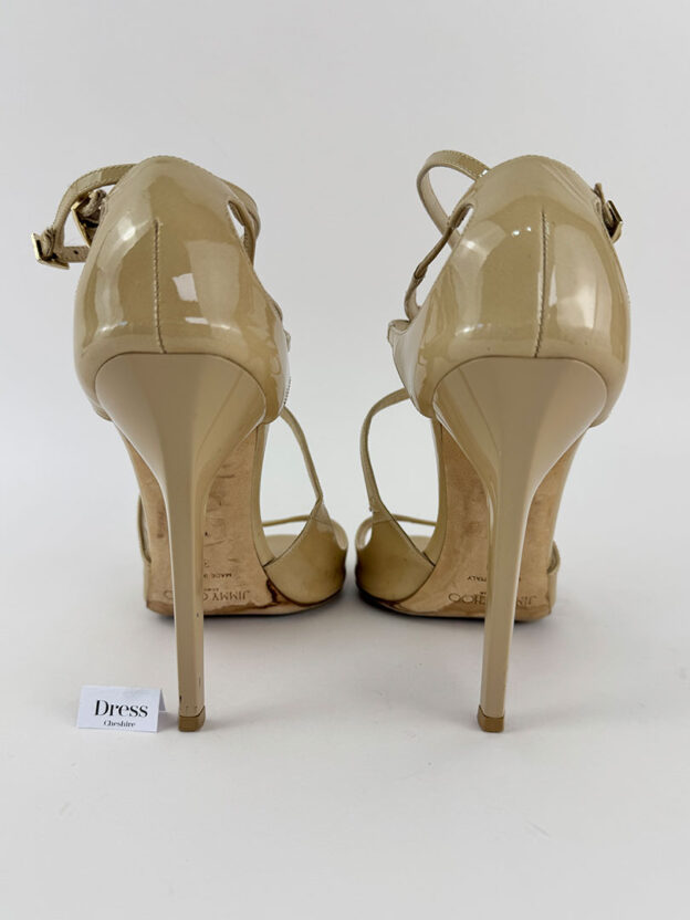Jimmy Choo Nude Patent Strappy Heels Size 39 (UK 6) - Image 4