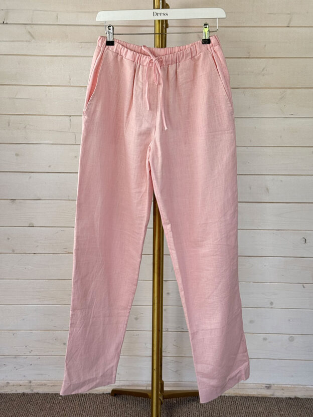 Pre-Owned Hyphen Pink Linen Trousers Size 10
